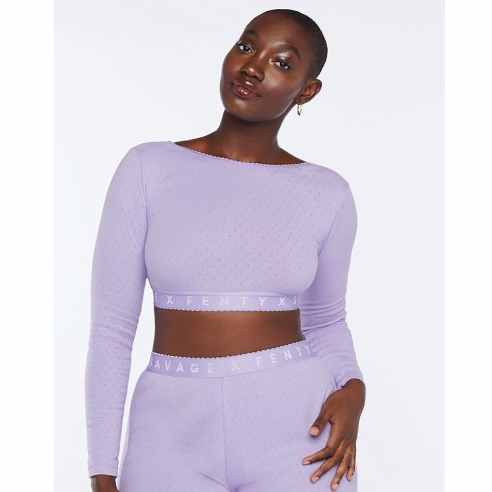 Savage Fenty Lavender Crop Top